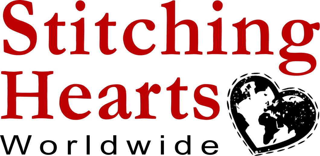 Stitching Hearts Worldwide Shipping Label